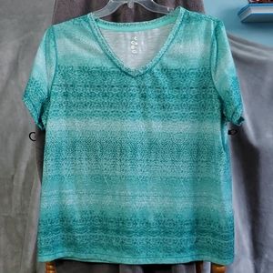 Women's short sleeve print shirt sz 1x